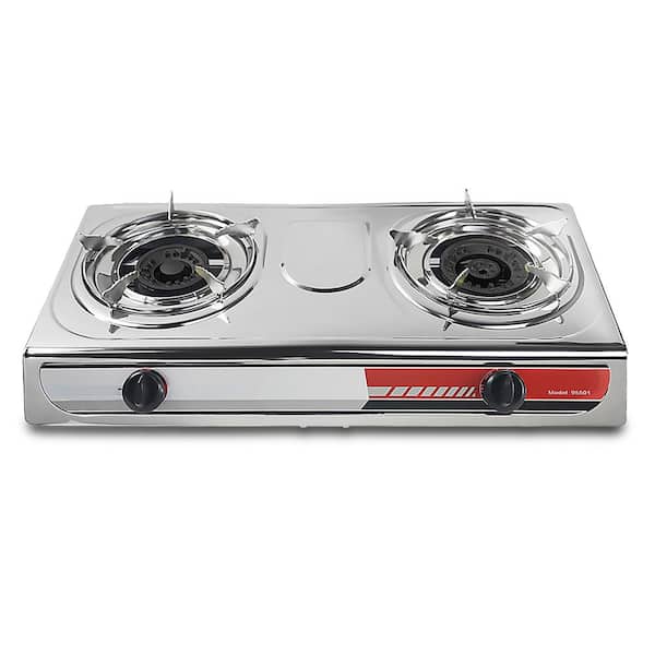 Stark Portable 24,000 BTU Propane GAS Stove-Top Double Burner Fryer Outdoor Camping Tailgate Stoves Cooktop