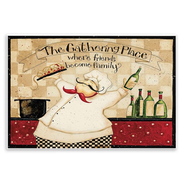 The Gathering Place Vintage Chef by Dan DiPaolo Unframed Graphic Art Print Food 10 in. x 15 in.