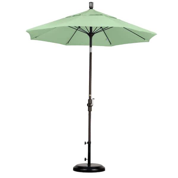 California Umbrella 7-1/2 ft. Fiberglass Collar Tilt Double Vented Patio Umbrella in Spa Pacifica