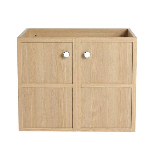 24 in. Bath Vanity Cabinet Without Top in Oak Unassembled