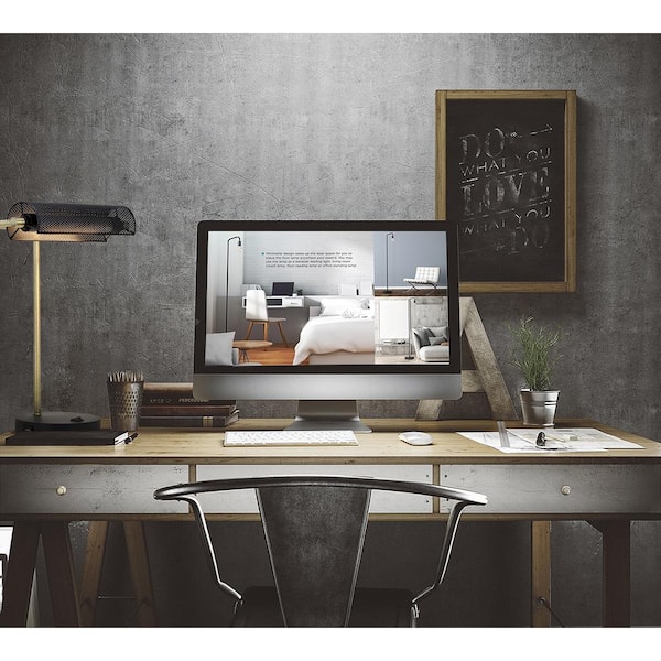 16in. Black LED Bank/Office/Bedside Reading Metal Desk Lamp with USB Charging Port, 360 º Rotatable Lampshade