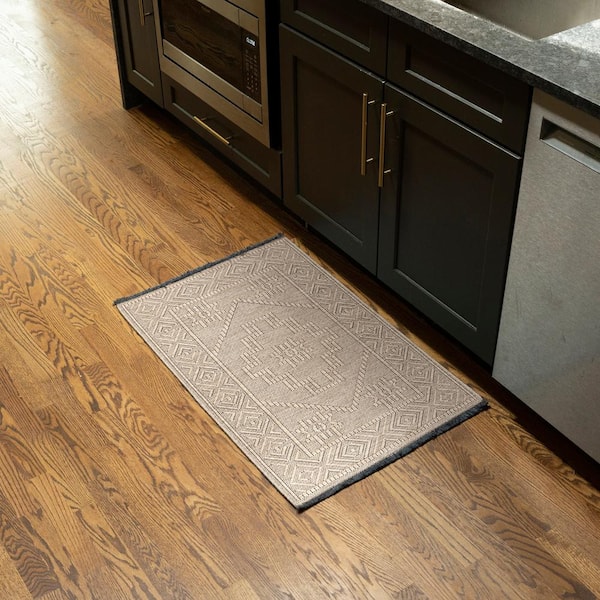 Alma Brown 2 ft. x 3 ft. Moroccan Machine Washable Indoor Area Rug