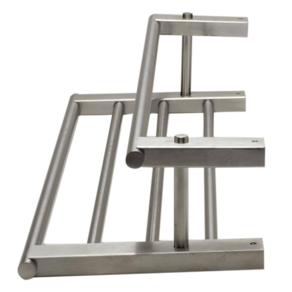 Brushed Nickel Wall Mounted Towel Bar and Shelf