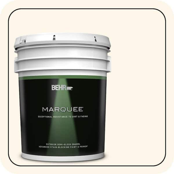 BEHR MARQUEE 5 gal. #PWN-21 Fragrant Jasmine Semi-Gloss Enamel Exterior Paint & Primer
