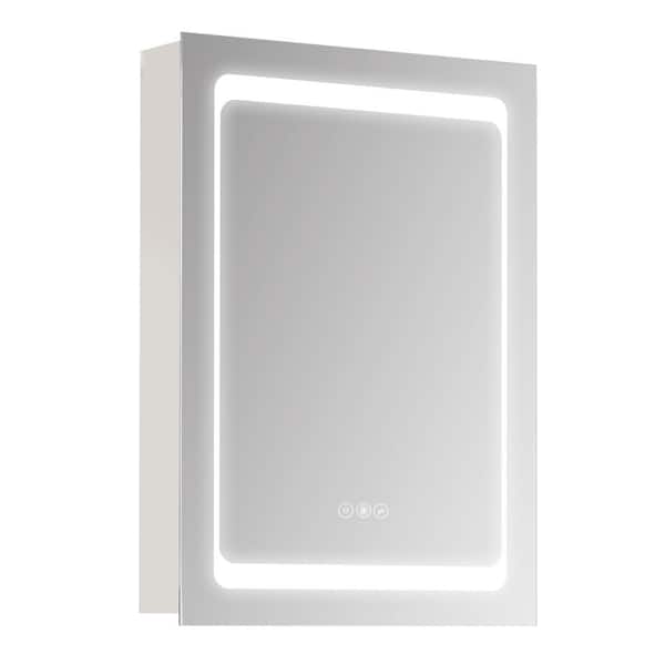 19.75 in. W x 27.5 in. H Rectangular Steel Framed Wall Mounted Bathroom Vanity Mirror