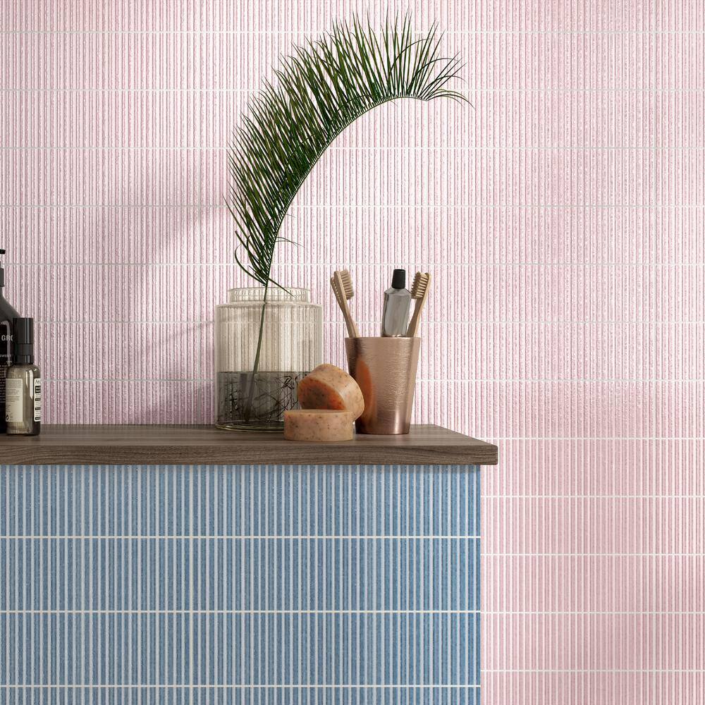Soldeu Pink Ceramic Subway Wall Tile 3" x 12"