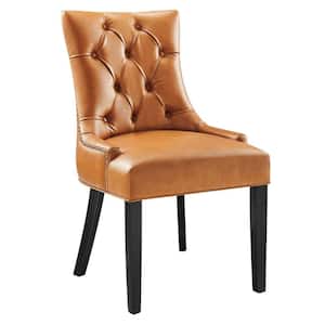 Regent Tufted Faux Leather Dining Chair in Tan