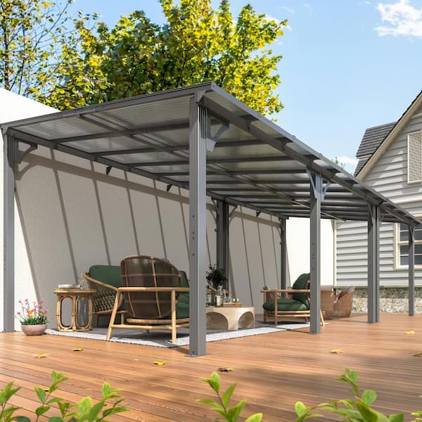 VIWAT 14 ft. x 10 ft. Hardtop Sloping Pitched Roof Gazebo