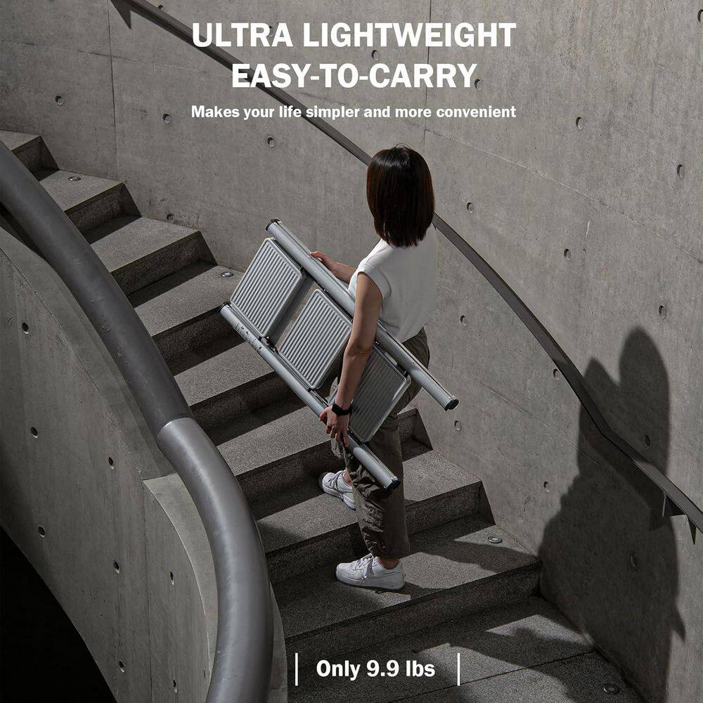 Reach 32.87 in. H 3-Step Folding Ladder Anti-Slip Wide Pedal Sturdy Steel 331 lbs. Safety Kitchen Household Alloy Steel price history on PriceWatchPro