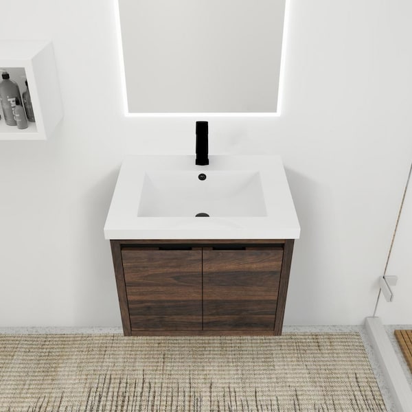 22 Corner Bathroom Vanity with Sink Wall Mount Floating Cabinet w