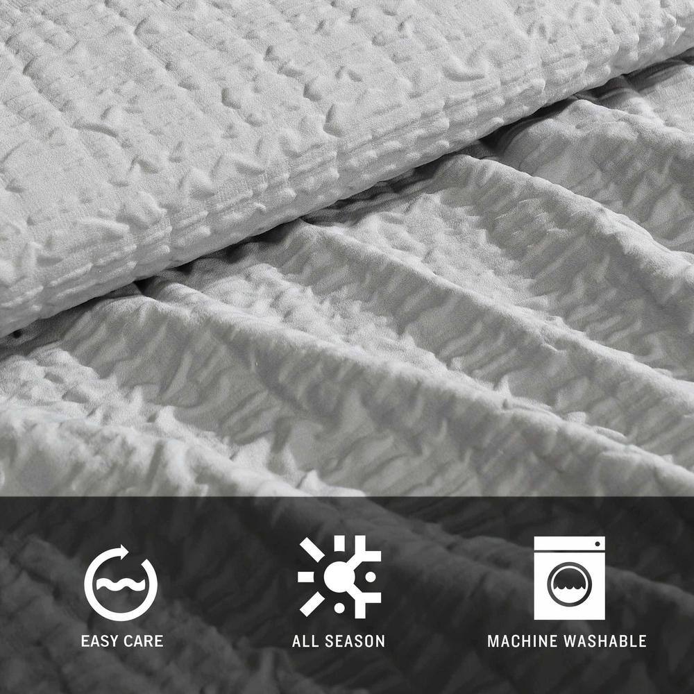 Gray Organic Microfiber Full Reversible Comforter Set
