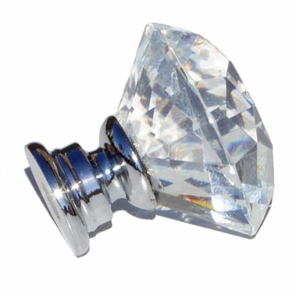 1-1/8 in. Dia Crystal K9 Diamond Shape Cabinet Knob (10-Pack)