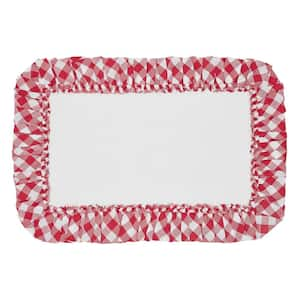 Annie Buffalo Check 20 in. x 30 in. Red Bathmat