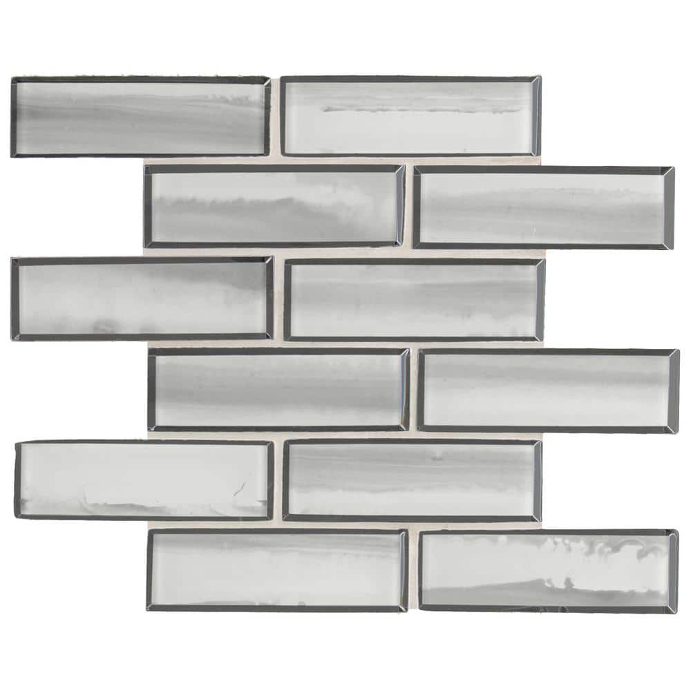 Take Home Tile Sample - Ombre Grigia 4 in. x 4 in. Glass Mesh-Mounted Mosaic Tile (0.25 sq. ft.) price history on PriceWatchPro