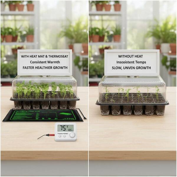 Justincity 10in. 20in. Seed Starter Heating Mat with Adjustable