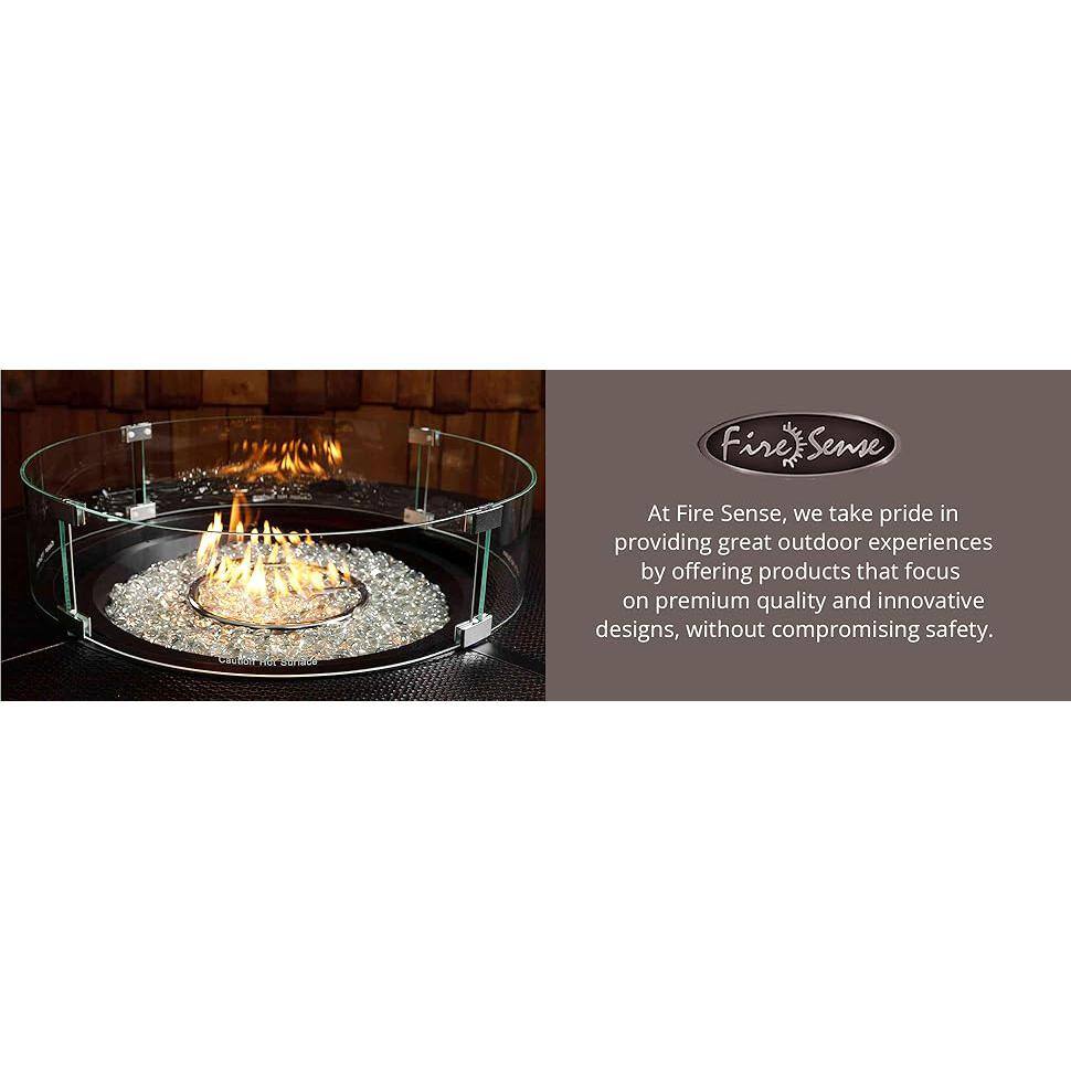 Clear Tempered Glass Wind Guard for Round Fire Pits