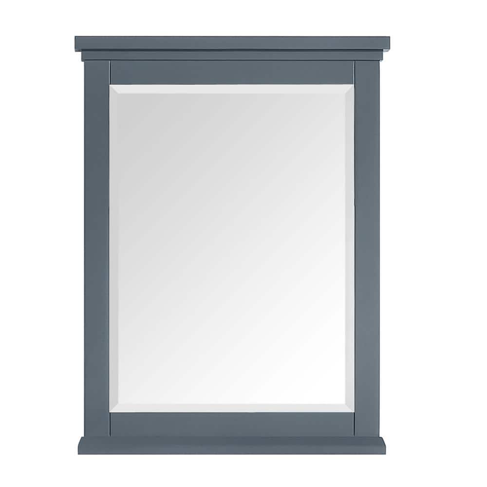 Home Decorators Collection Merryfield 24 in. W x 32 in. H Framed Wall Mounted Mirror in Dark Blue-Gray