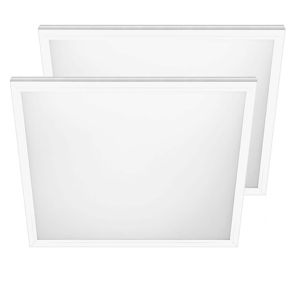 2 ft. x 2 ft. 4250 Lumens Integrated LED Flat Panel Light with 5CCT Non-Dimmable White Ceiling Flush Mount(2-Pack) price history on PriceWatchPro