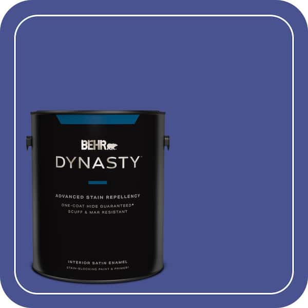 BEHR DYNASTY 1 gal. #P540-7 Canyon Iris One-Coat Hide Satin Enamel Interior Stain-Blocking Paint & Primer