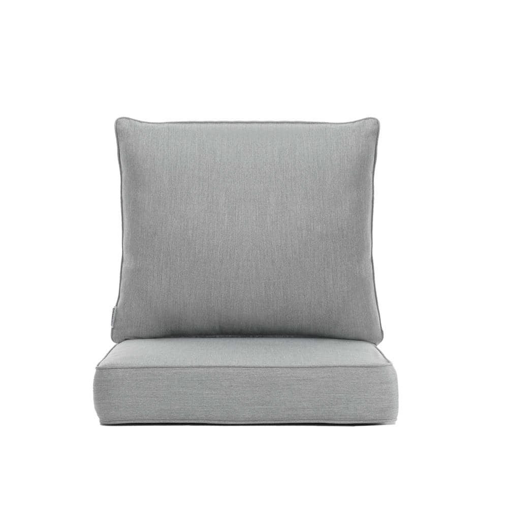 2-Piece Outdoor Lounge Chair Cushion/Throw Pillow Set in Sunbrella Smoky Gray price history on PriceWatchPro