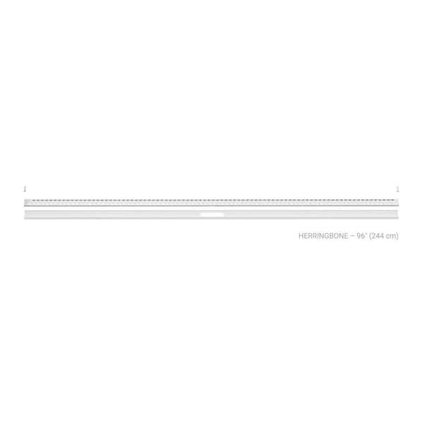 Kerdi-Line-Vario Matte White 96 in. Herringbone Grate and Channel Floor Installation Kit for Accessory