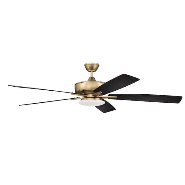 Super Pro 60 in. Indoor Satin Brass Ceiling Fan