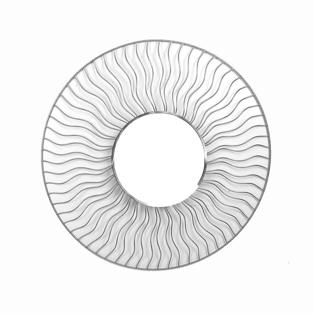 UPC 666198000002 product image for Sunburst 36 in. x 36 in. Modern Round Framed Brushed Nickel Decorative Mirror (S | upcitemdb.com