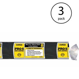 P5 5 ft. x 250 ft. 5 oz. Commercial Landscape Weed Barrier Fabric (3-Pack)