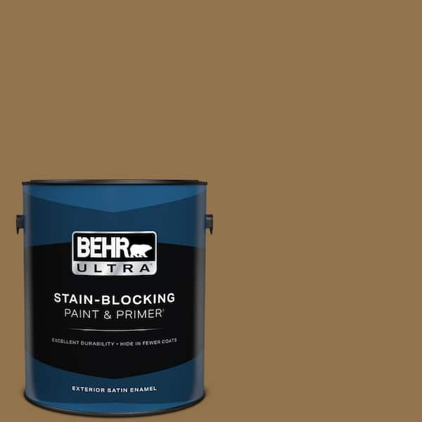 BEHR ULTRA 1 gal. #N290-7 Marrakech Brown Satin Enamel Exterior Paint & Primer