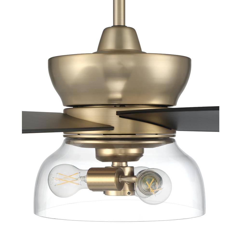Gibson 52'' Satin Brass Ceiling Fan with LED Light and Remote