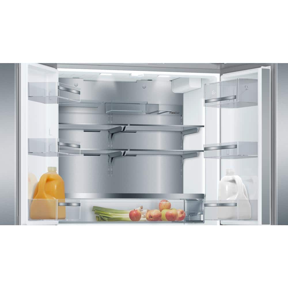 36 Inch Stainless Steel Smart French Door Refrigerator with Ice Maker