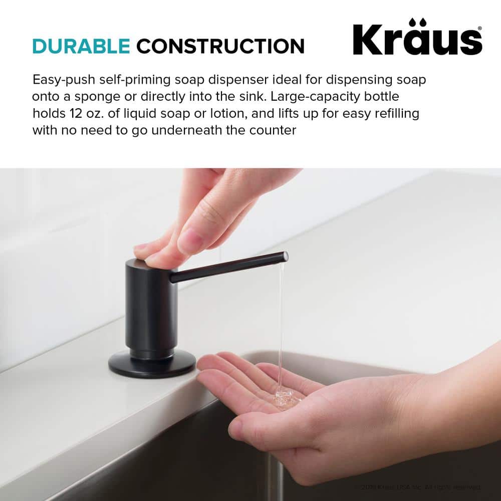 Brushed Brass Kitchen Soap and Lotion Dispenser