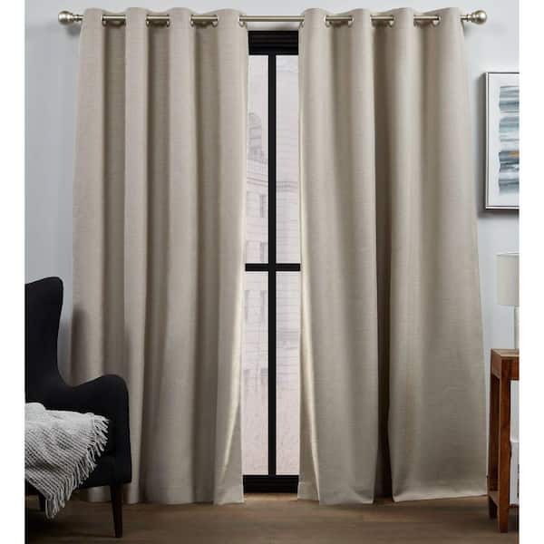 Elrene Yellow Solid Tab Top Room Darkening Curtain - 52 in. W x 84 in. L  026865954081 - The Home Depot