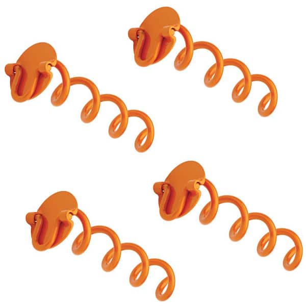 4-Pack 10 in. Steel Folding Ring Spiral Anchor