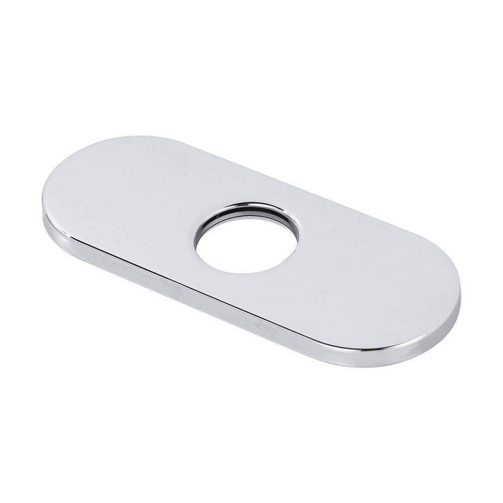 6.1 in. x 2.44 in. x 0.31 in. Stainless Steel 1-Hole or 3-Hole Sink Faucet Deckplate in Polished Chrome price history on PriceWatchPro
