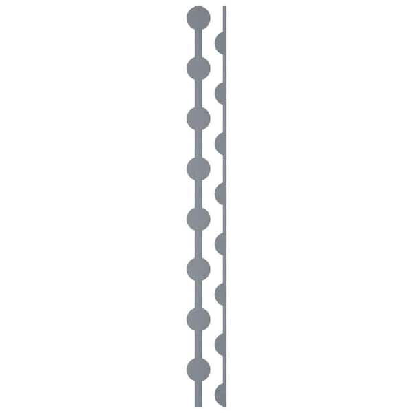 Ekena Millwork Bridgeport 0.125 in. T x 0.5 ft. W x 8 ft. L Silver Mirror Acrylic Decorative Wall Paneling 12-Pack