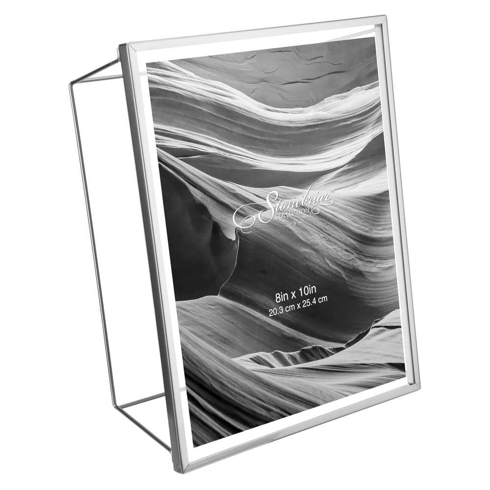 Stonebriar Collection 8 in. x 10 in. Metallic Silver Picture Frame SB6305A The Home Depot