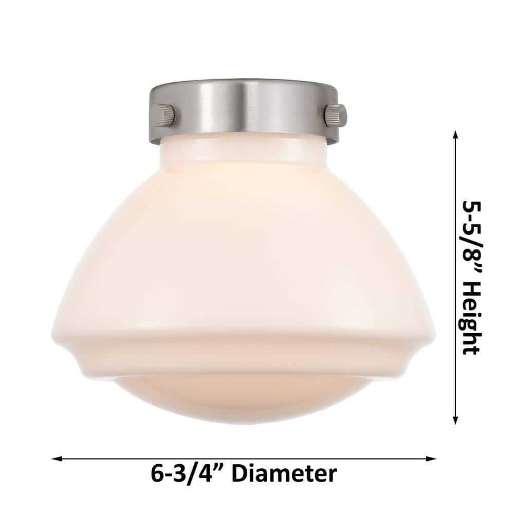 Antique Copper and Matte White Glass Wall Sconce