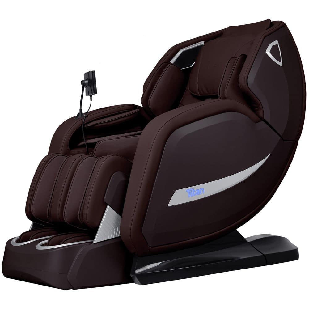 TITAN Advent Series Brown Faux Leather Reclining 4D Massage Chair