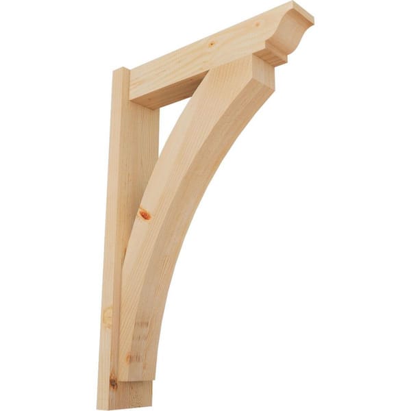 Ekena Millwork 6 in. x 34 in. x 22 in. Douglas Fir Thorton Traditional Smooth Outlooker