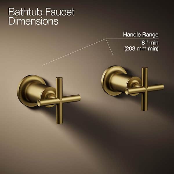 KOHLER Purist Tub Faucet Handle Trim, Vibrant Brushed Moderne