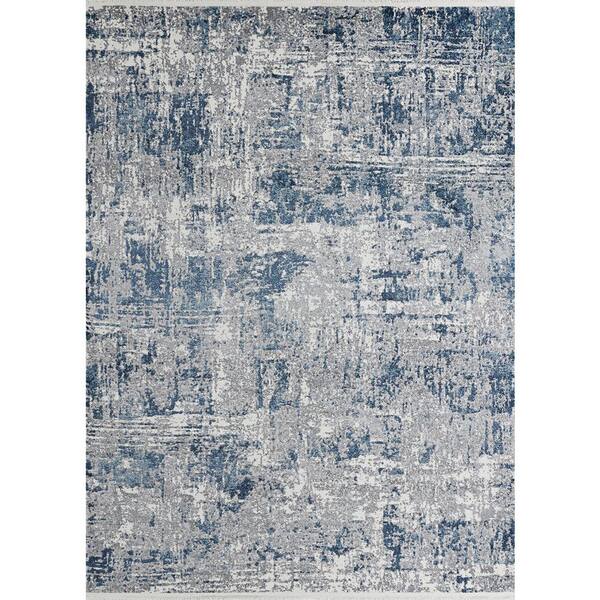 Couristan Marblehead Breccia Blue Grey 4 ft. x 6 ft. Area Rug