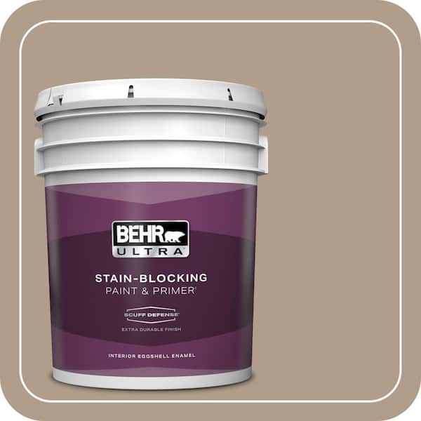 BEHR ULTRA 5 gal. #BNC-14 Over the Taupe Extra Durable Eggshell Enamel Interior Paint & Primer