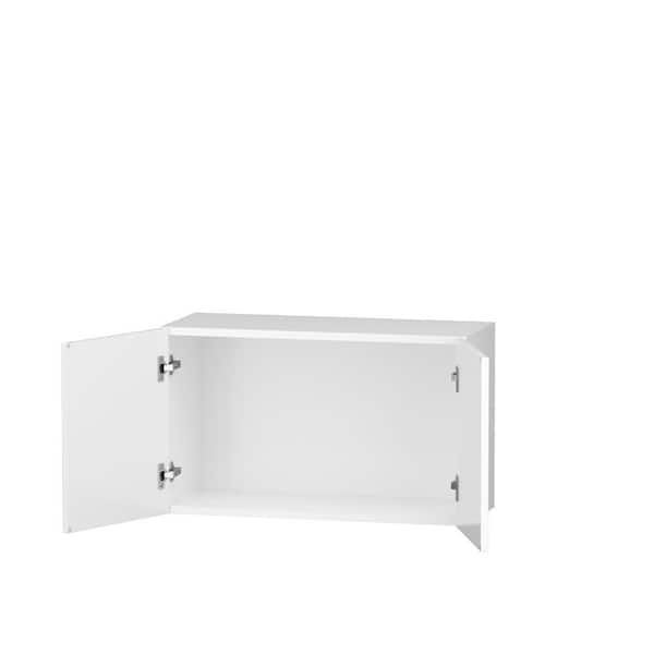 Designer Series Edgeley Assembled 30x18x12 in. Wall Bridge Kitchen Cabinet  in White