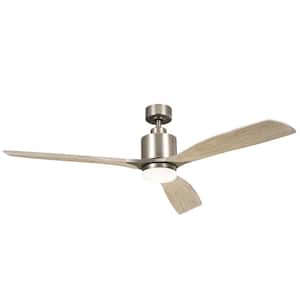 Ridley II 60 in. Indoor Antique Pewter Downrod Mount Ceiling Fan with Integrated LED with Wall Control Included