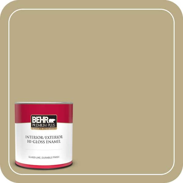 BEHR PREMIUM PLUS 1 qt. #PPU8-08A Makrut Lime Hi-Gloss Enamel Interior/Exterior Paint & Primer