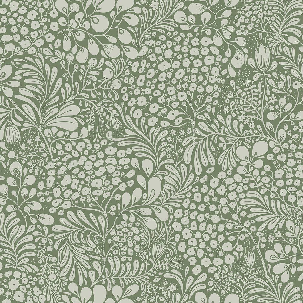 A-Street Prints Anemone Green Floral Paper Matte Non-Pasted Wallpaper Roll  4080-44104 - The Home Depot