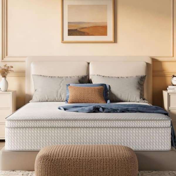 Queen Medium Firm 12 in. Hybrid Mattress, Suitable for All Sleeping Positions