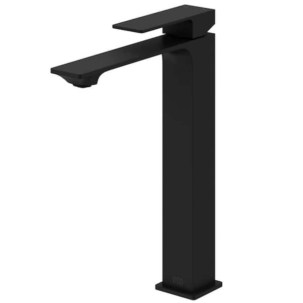 Dunn Single Handle Single-Hole Bathroom Vessel Faucet in Matte Black