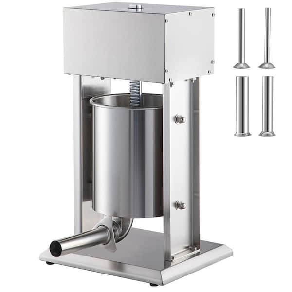 SVOPES 10 L Vertical Sausage Stuffer, 200 Watt Electric Sausage Maker with Stepless Speed Control, Stainless Steel, Foot Pedal